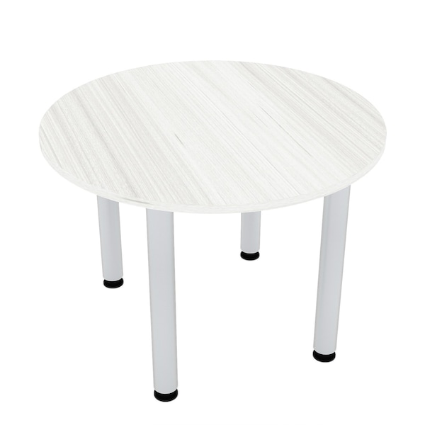 42 in W, 42 in L, 29 in H, Engineered Wood Top, White